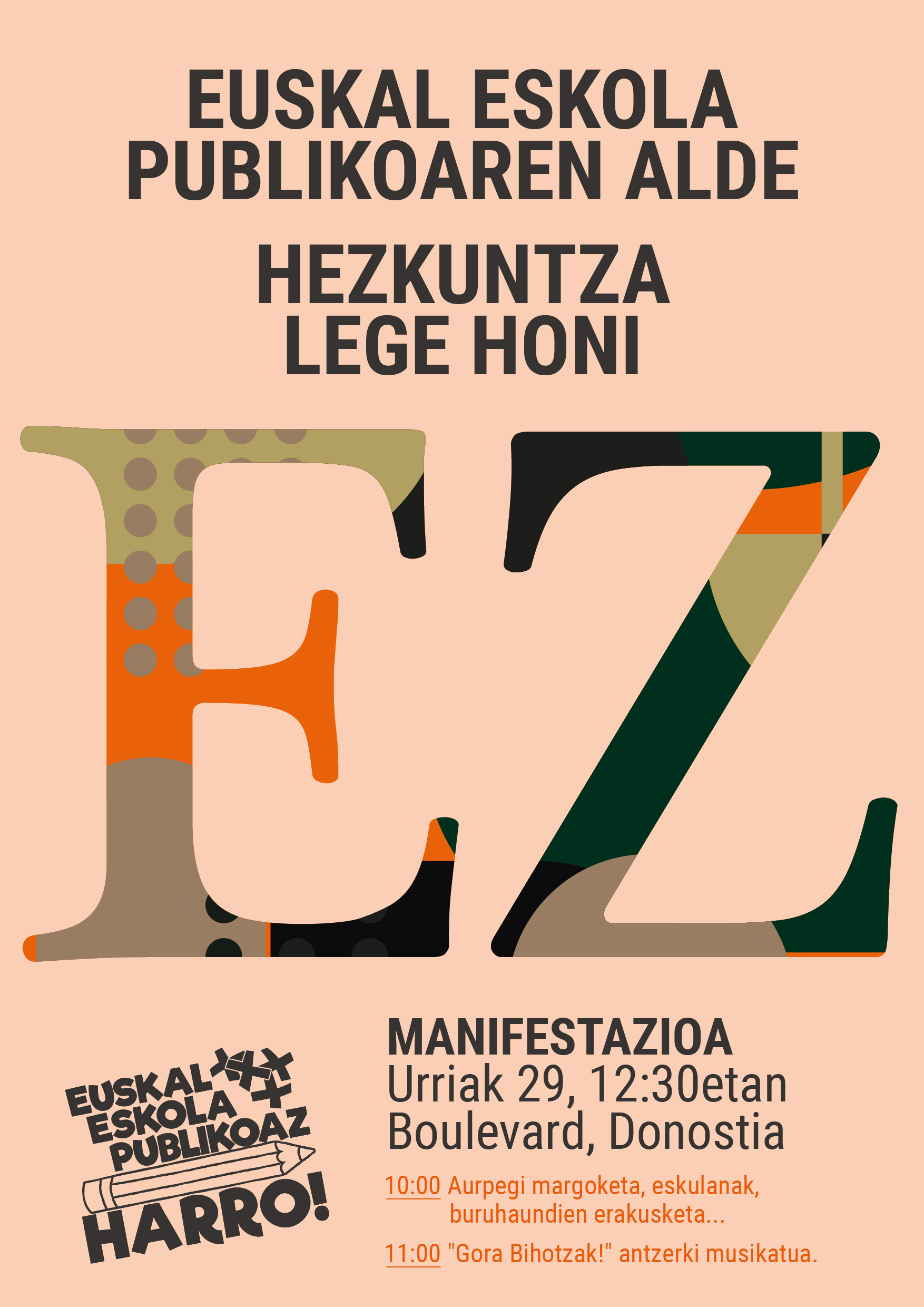 Hezkuntza Lege honi EZ! No a la nueva Ley de Educación